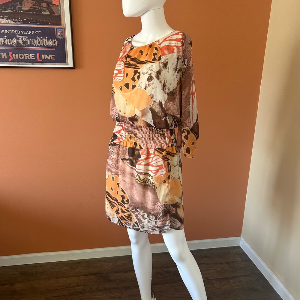 Madison Paige Multi-Colored Patterned Blousy Dress - image 4